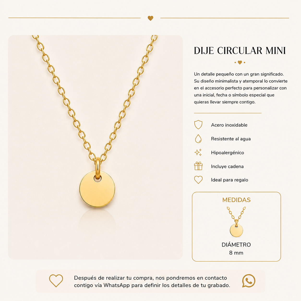 DIJE CIRCULAR MINI 8 mm